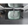 Mexen Araks Glas-Waschbecken zur Aufsatzmontage 54 x 39 cm, silber - 24155411