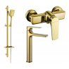 Mexen Lynx DQ62 Duschset, Gold - 745914DQ62-50