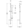 Mexen Lynx DQ62 Duschset, schwarz - 745914DQ62-70