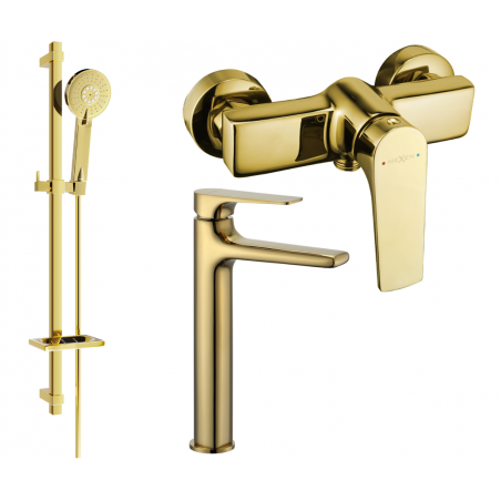 Mexen Lynx DQ40 Duschset, golden - 745914DQ40-50
