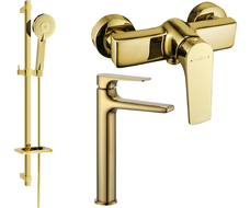 Mexen Lynx DQ40 Duschset, golden - 745914DQ40-50