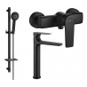 Mexen Lynx DQ40 Duschset, schwarz - 745914DQ40-70