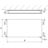 Mexen CVHF20 Hygiene Flat Plattenheizkörper 300 x 1500 mm, unterer Anschluss, 852 W, schwarz - W620HF-030-150-70