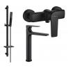 Mexen Lynx DQ72 Duschset, schwarz - 745914DQ72-70