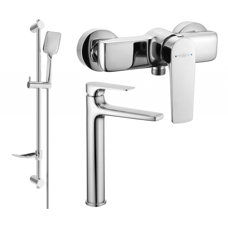 Mexen Lynx DF62 Duschset, Chrom - 745914DF62-00