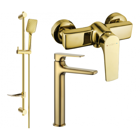 Mexen Lynx DF62 Dusch-Set, gold - 745914DF62-50