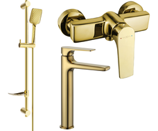 Mexen Lynx DF62 Dusch-Set, gold - 745914DF62-50