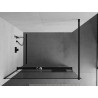 Mexen Kioto+ Duschwand mit Regal Walk-in 75 x 200 cm, transparent, schwarz - 800-075-121-70-00
