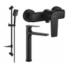 Mexen Lynx DF62 Duschset, schwarz - 745914DF62-70