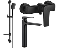 Mexen Lynx DF62 Duschset, schwarz - 745914DF62-70