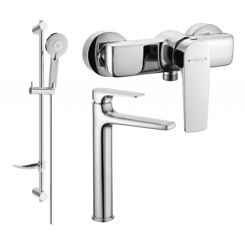 Mexen Lynx DF40 Duschset, Chrom - 745914DF40-00