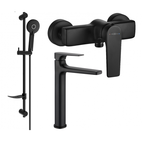 Mexen Lynx DF40 Duschset, schwarz - 745914DF40-70