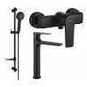 Mexen Lynx DF40 Duschset, schwarz - 745914DF40-70