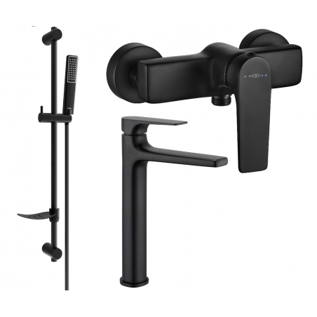 Mexen Lynx DF72 Duschset, schwarz - 745914DF72-70