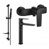 Mexen Lynx DF72 Duschset, schwarz - 745914DF72-70