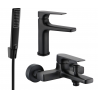 Mexen Lynx R72 Badewannenset, schwarz - 745903R72-70