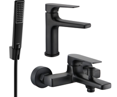 Mexen Lynx R72 Badewannenset, schwarz - 745903R72-70