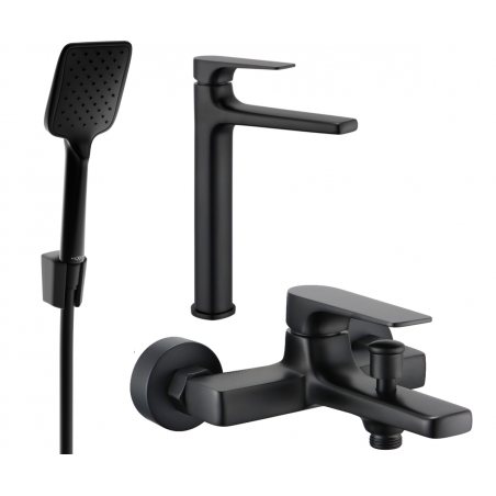 Mexen Lynx R62 Badezimmerset, schwarz - 745913R62-70