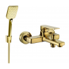 Mexen Lynx R62 Badewannenarmatur mit Duschset, Gold - 74593R62-50