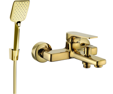 Mexen Lynx R62 Badewannenarmatur mit Duschset, Gold - 74593R62-50