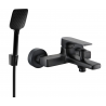 Mexen Lynx R62 Badewannenarmatur mit Duschset, schwarz - 74593R62-70