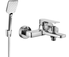 Mexen Lynx R62 Badewannenarmatur mit Duschset, Chrom - 74593R62-00