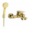 Mexen Lynx R40 Badewannenarmatur mit Duschset, Gold - 74593R40-50