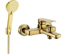 Mexen Lynx R40 Badewannenarmatur mit Duschset, Gold - 74593R40-50