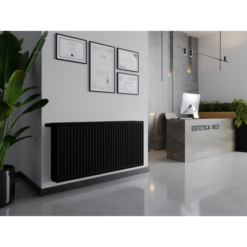 Mexen CVH30 Hygiene Plattenheizkörper 900 x 600 mm, unterer Anschluss, 1239 W, schwarz - W630H-090-060-70