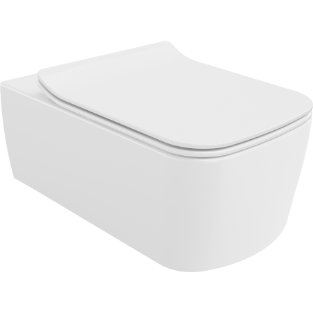 Mexen York WC-Schüssel Rimless mit langsam schließender Slim-Sitz, Duroplast, weiß glänzend - 30114000