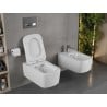 Mexen York WC-Schüssel Rimless mit langsam schließender Slim-Sitz, Duroplast, weiß glänzend - 30114000