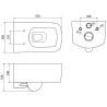 Mexen York WC-Schüssel Rimless mit langsam schließender Slim-Sitz, Duroplast, weiß glänzend - 30114000