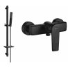 Mexen Lynx DQ72 Duscharmatur mit Duschset, schwarz - 74594DQ72-70