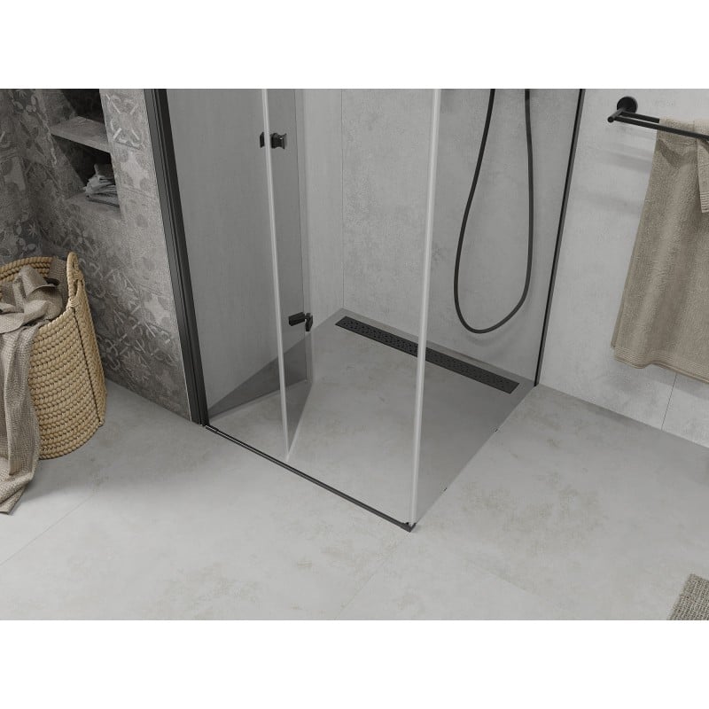Mexen Lima Duschkabine faltbar 110 x 110 cm, transparent, schwarz - 856-110-110-70-00