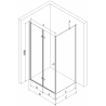 Mexen Lima Duschkabine faltbar 110 x 110 cm, transparent, schwarz - 856-110-110-70-00