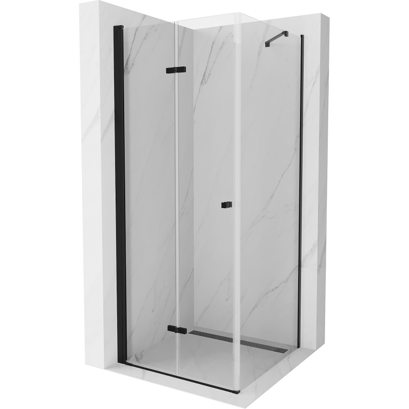 Mexen Lima Faltduschkabine 120 x 120 cm, transparent, schwarz - 856-120-120-70-00