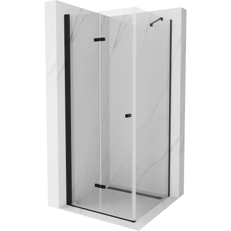 Mexen Lima Faltduschkabine 120 x 120 cm, transparent, schwarz - 856-120-120-70-00