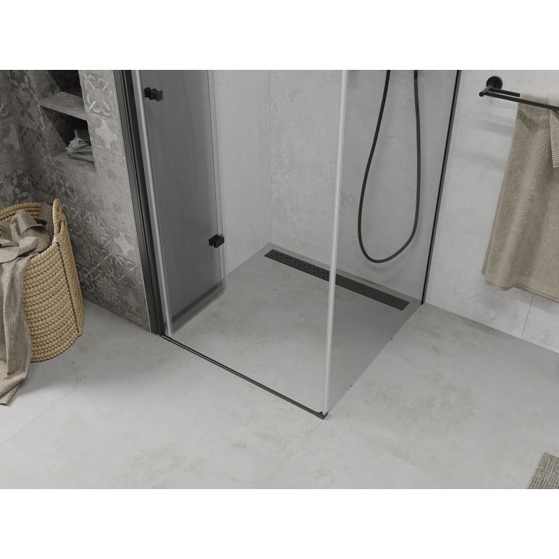 Mexen Lima Faltduschkabine 120 x 120 cm, transparent, schwarz - 856-120-120-70-00