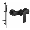 Mexen Lynx DF72 Duscharmatur mit Duschset, schwarz - 74594DF72-70
