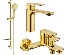 Mexen Milo DF40 Badezimmerset, gold - 71303DF40-50