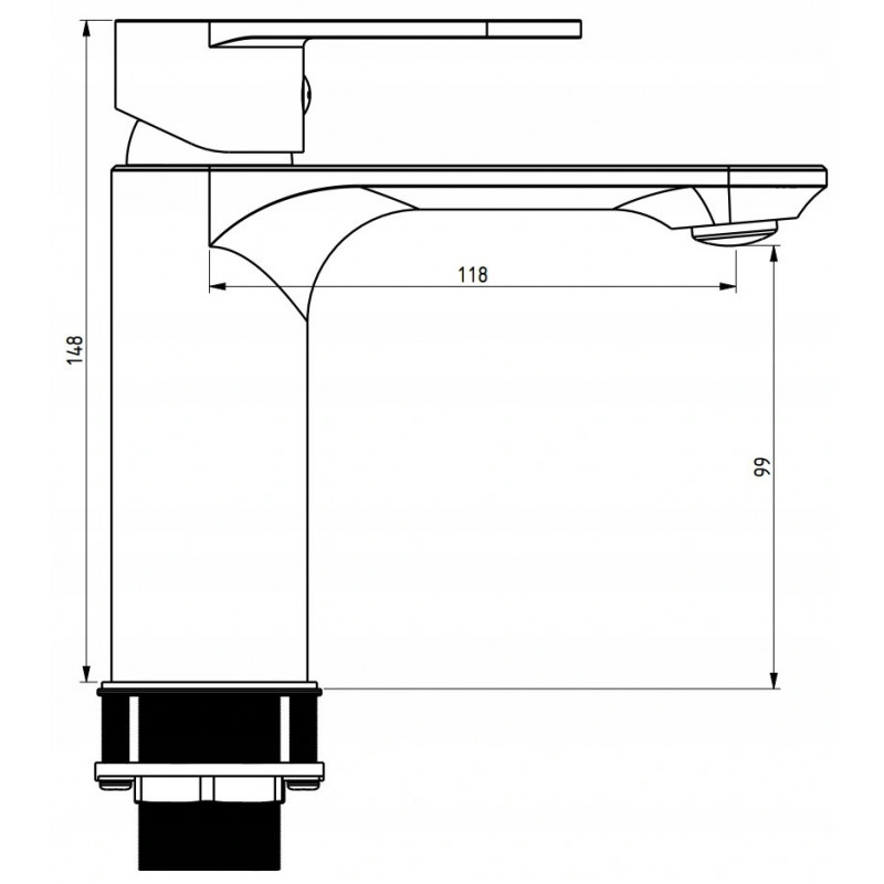 Mexen Milo DF40 Badezimmerset, schwarz - 71303DF40-70
