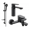 Mexen Milo DF40 Badezimmerset, schwarz - 71303DF40-70