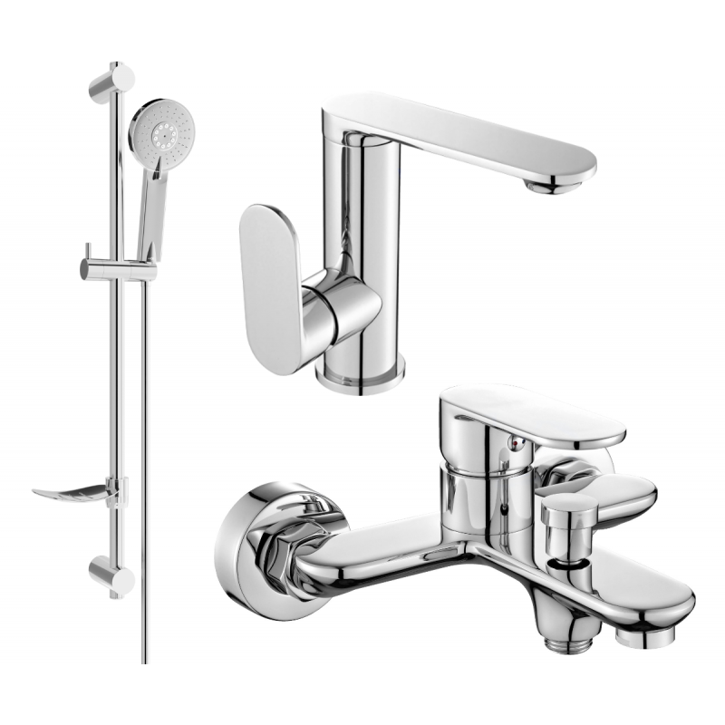Mexen Milo DF40 Badezimmerset, Chrom - 713053DF40-00