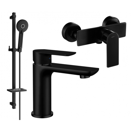 Mexen Alfa DQ40 Duschset, schwarz - 745704DQ40-70