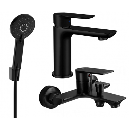 Mexen Alfa R40 Wannen-Set, schwarz - 745703R40-70