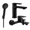 Mexen Alfa R40 Wannen-Set, schwarz - 745703R40-70
