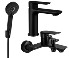 Mexen Alfa R40 Wannen-Set, schwarz - 745703R40-70