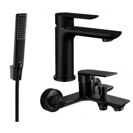 Mexen Alfa R72 Wannen-Set, schwarz - 745703R72-70