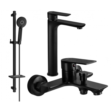 Mexen Alfa DQ40 Wannenset, schwarz - 745713DQ40-70