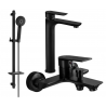Mexen Alfa DQ40 Wannenset, schwarz - 745713DQ40-70